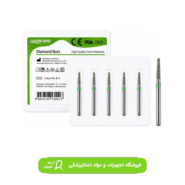 flat-end-taper-burs-lusterdent فرز الماسی توربین - (تیپر ته صاف-847) لاستردنت Lusterdent - تصویر 1